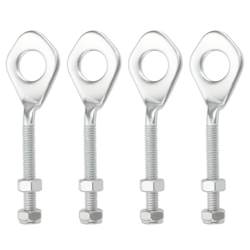 Briny River Lot de 2 Paires de Tendeurs de Chaîne de 12 Mm Ajusteurs d'essieu de 12 Mm avec écrous pour Moto Tout-Terrain 110 CC
