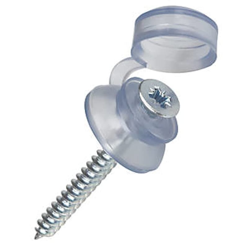 Bulk Hardware BH02184 Vis de toiture avec embout et rondelle en Plastique transparent, Set de 100 Pièces