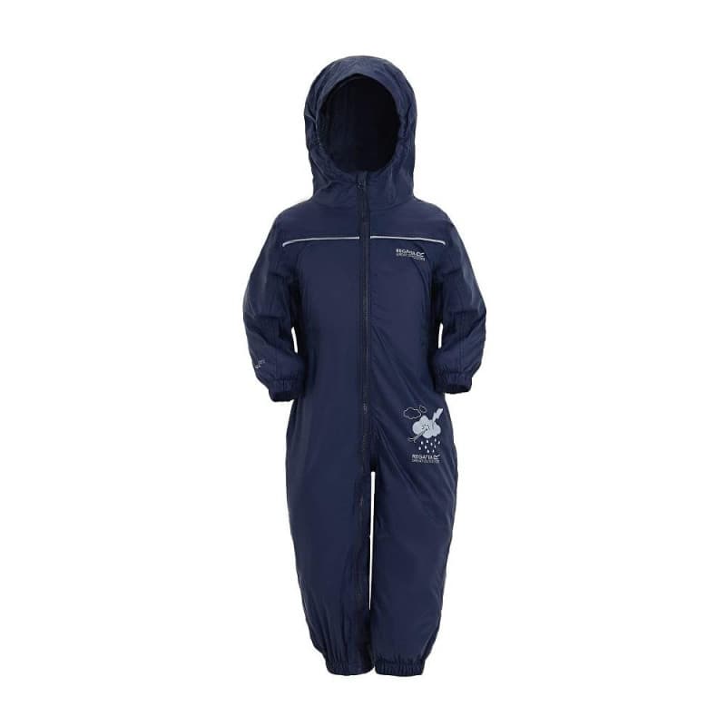 Regatta Combinaison Puddle IV All in 1s Mixte Enfant, Cypress Camo, Bleu, 3-4 ans (104 EU)