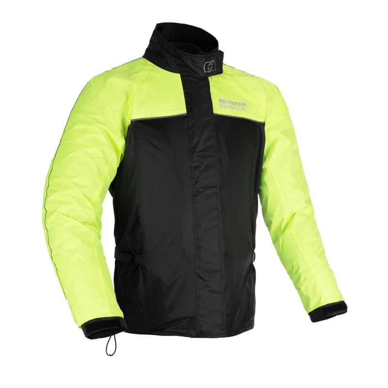 Oxford Products Rainseal Over Jacket Motorcycle Wet Weather Gear, Black, XXL Veste de Moto pour Temps Humide, Noir/Fluo, Mixte