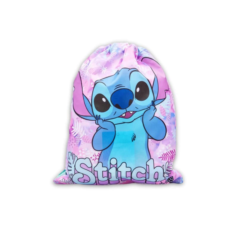 Disney Lilo & Stitch Sac à cordon de serrage pour l'école et la natation, rose, taille unique