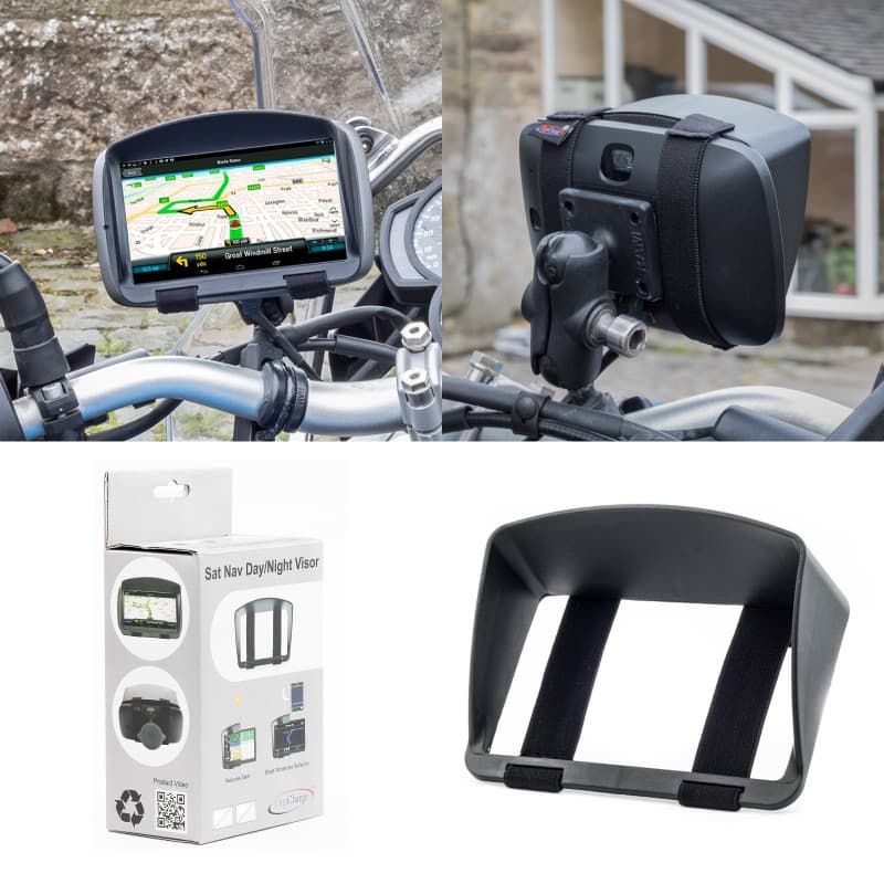 Digicharge Pare-Soleil pour Moto ou Vélo la Navigation par Satellite, Compatible avec Garmin Zumo 595LM 396LMT-S 346LMT-S Drive