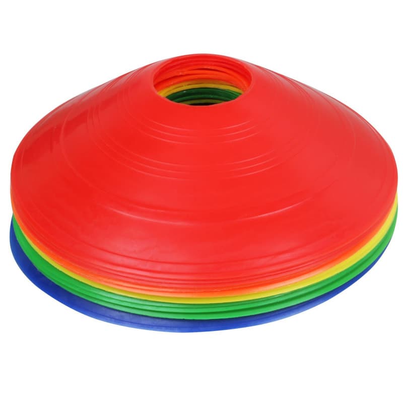 TRIXES 20 Articles Lot de Cônes Marquage Multicolores Légers Souples Football Sports Entraînement