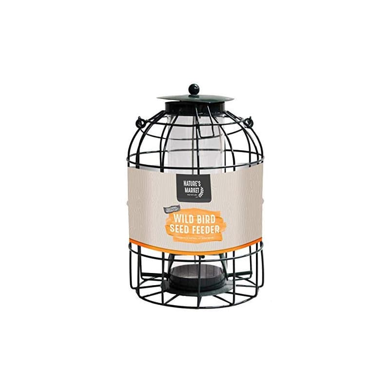 HomeZone Garden Mile Écureuil Étanche Alimentation Cage Graines Noix Fat Boules avec Sûr Garde Extérieur Cage Étanchéité pour Ja