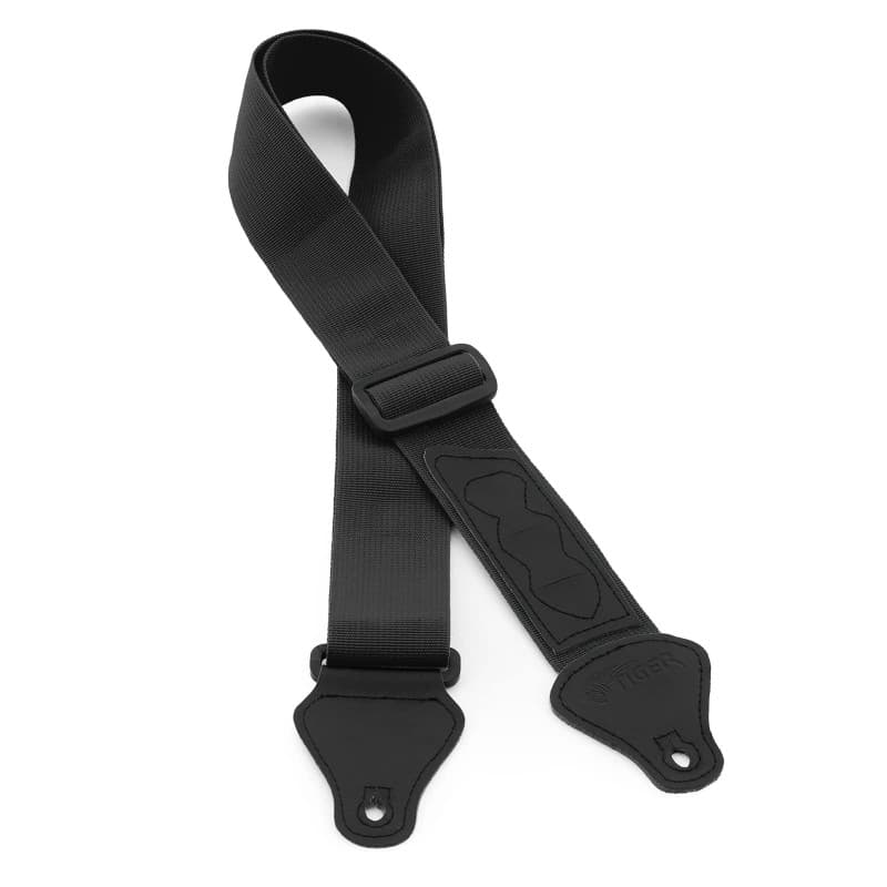 TIGER UAC4-BK Sangle de Ukulele pour Ukes Soprano, Concert, Tenor et Baritone avec porte plectre - Noir
