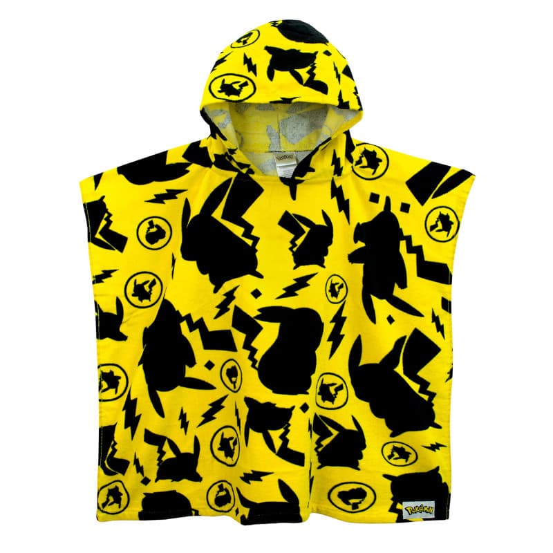 Pokémon Serviette pour garçons ou Filles | Poncho de Bain à Capuche Pikachu pour Enfants | Serviettes de Piscine, de baignade et