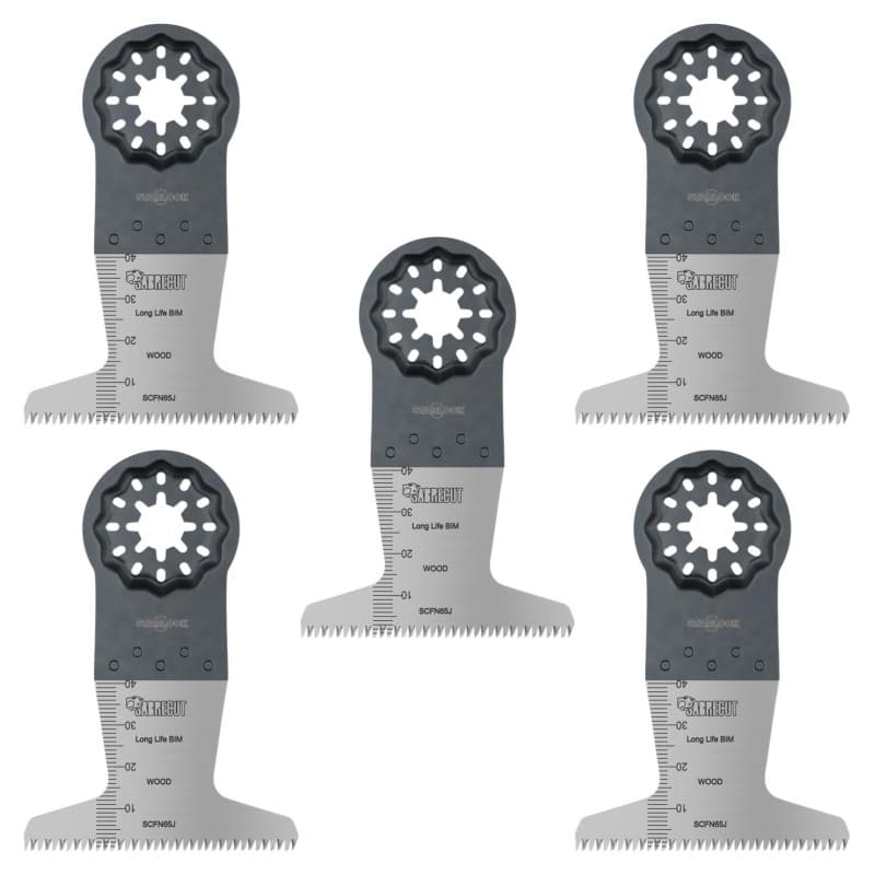 5 x SabreCut SCFN65J_5 65mm x 40mm bimétallique (BIM) longue durée 14 TPI lames à dents grossières compatibles avec Bosch Fein S