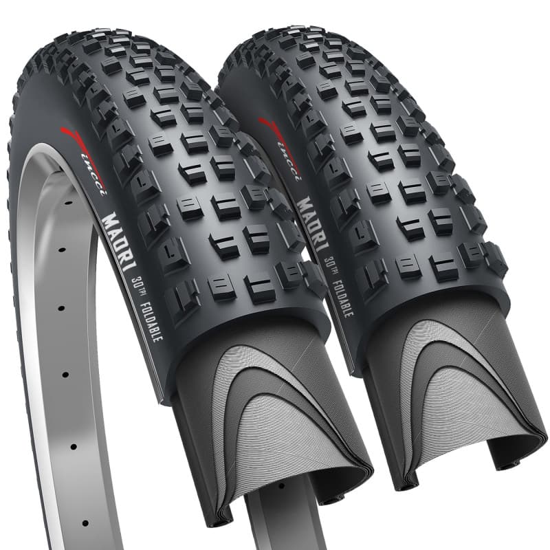 Fincci Paire Pneus VTT 27.5 x 2.35 Pouces 60-584 Pliable Pneu Velo Maori pour VTC Montagne Fuoristrada Vélo Bicyclette avec 27.5