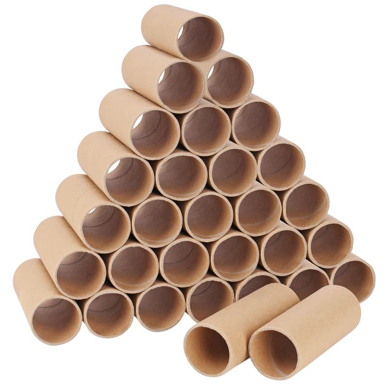 Handi Stitch Tube Carton Kraft Marron (Lot de 30) - L 10,4 x D 4 cm - Rouleau Carton en Papier Kraft - Rouleau en Carton pour Ac