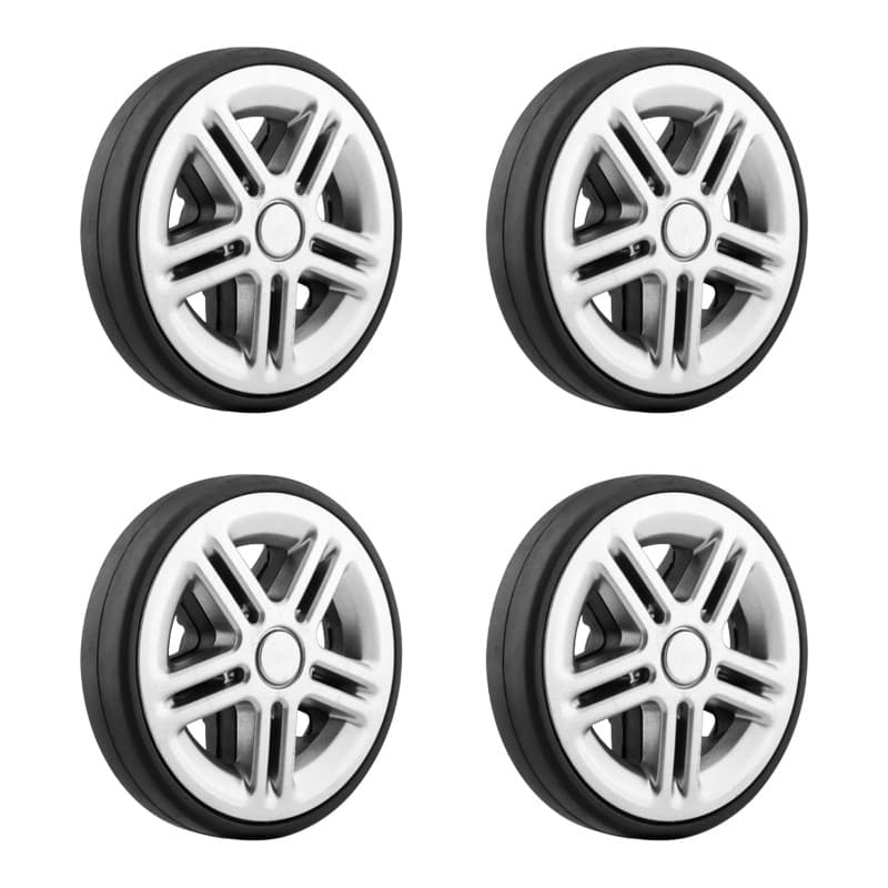 Wisebom 4 Pcs Roulettes de Valise de Remplacement, Roues de Remplacement pour Valise Roues de Bagages de Remplacement, Roues de