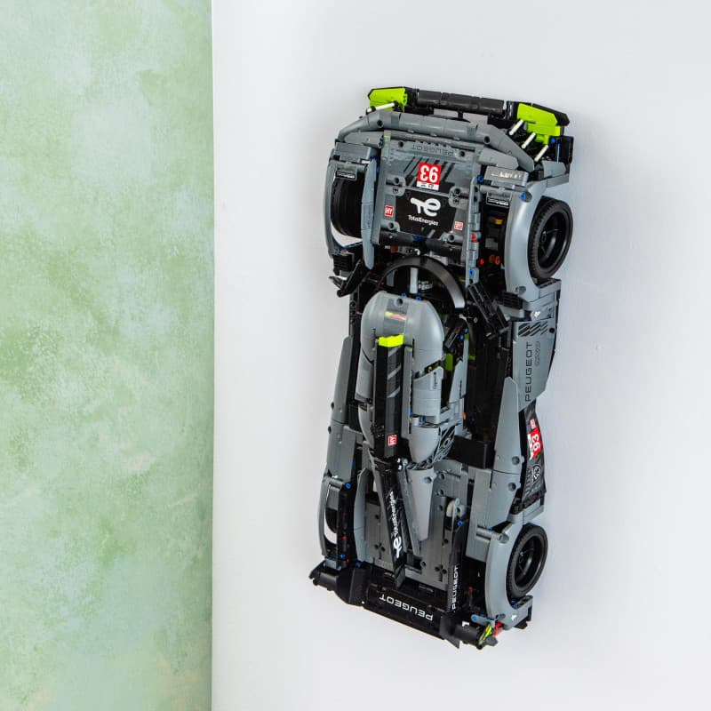Brickify Support mural compatible avec Lego Technic Peugeot 9X8 24H Le Mans Hybrid Hypercar 42156 – Fabriqué au Royaume-Uni – Vo