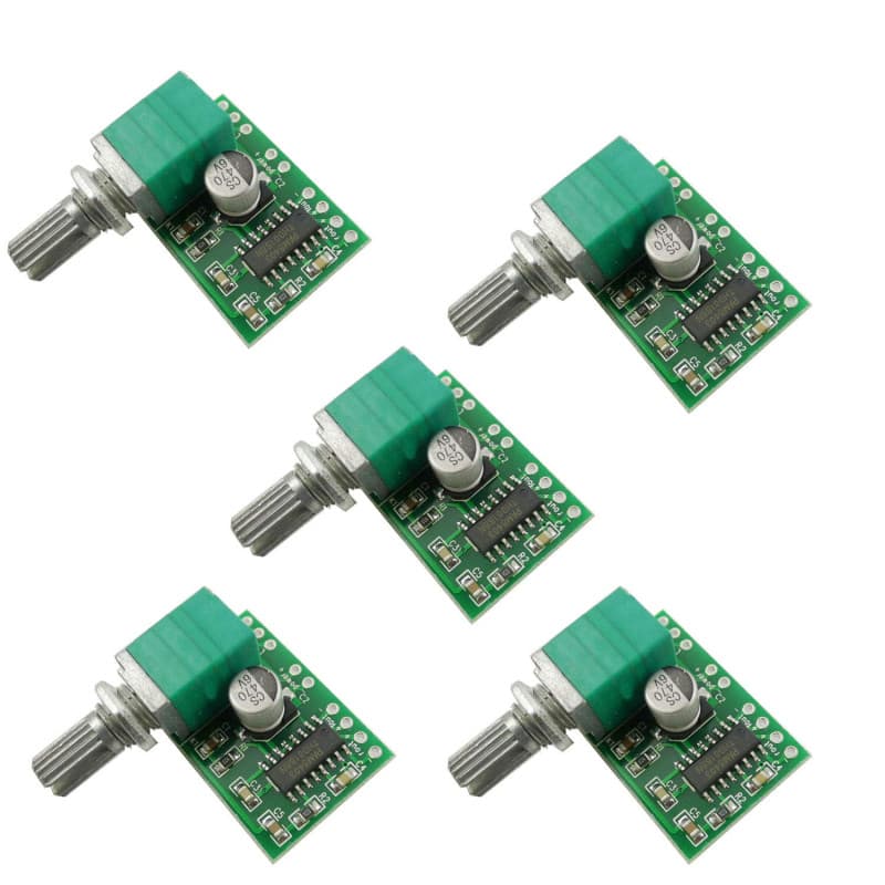 Aihasd 5 pièces PAM8403 Mini Carte amplificateur Audio DC 5V 3W+3W Numérique Amplificateur Audio Module amplificateur de Puissan