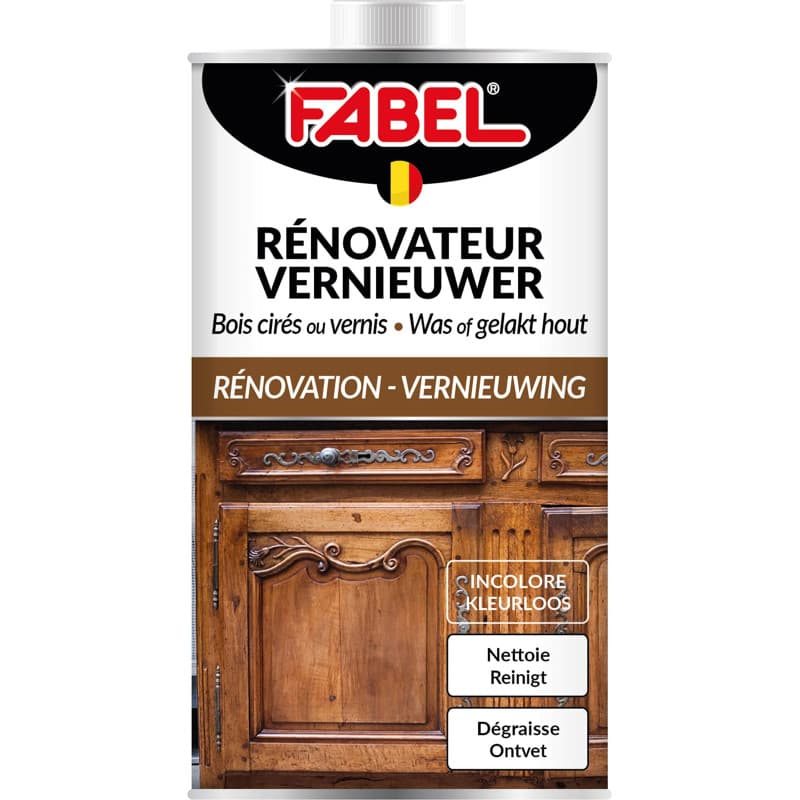 Fabel - Rénovateur Meubles bois, Détachant et Raviveur Bois cirés ou vernis, Estompe griffes, auréoles, taches, rayures, Traitem
