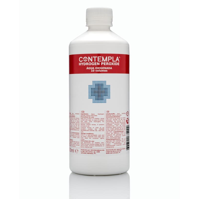 Contempla Eau Oxygénée 3% 500ml in Haute Pureté - H2O2 / Peroxyde d'hydrogène - Desinfectant | H2o2 3%