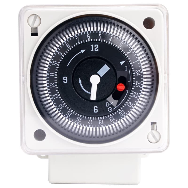 Minuteur mécanique, 220-240 V 16 A, 24 Heures, analogique Quotidien, Interrupteur Universel – Interrupteur horaire à Canal Uniqu
