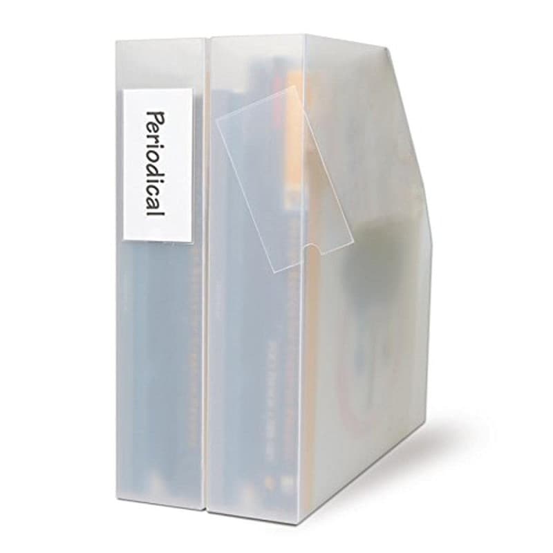 Djois made by 3L 10320- Sachet de 12 Porte-étiquettes adhésives, 35 x 75 mm, étiquettes classeurs, corbeilles à courrier, tiroir