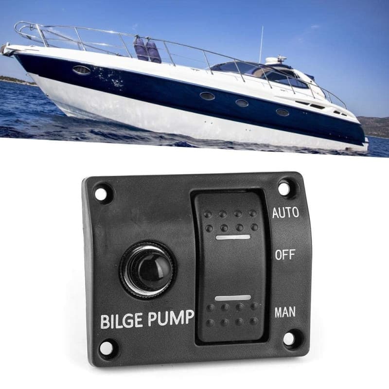 Interrupteur À Bascule De Pompe De Cale, Pompe De Cale Automatique 12v,Panneau De Commutateur De Pompe De Cale À 3 Voies Auto/Ar