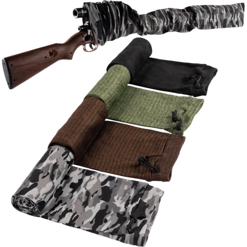 MUSLONG Lot de 4 chaussettes pour fusils et fusils de chasse | Chaussettes tricotées 132 cm x 15 cm – Chaussettes d'armes avec d