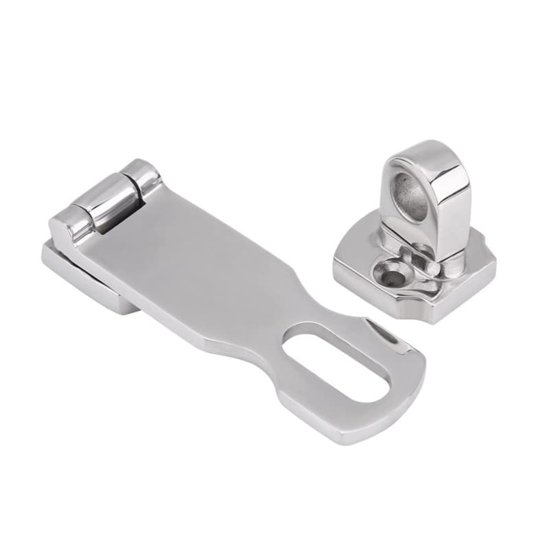 Moraillon Serrure de Porte Loquet de Verrouillage, Acier Inoxydable Attache Résistante de Bride de Trappe de Bateau avec Le Supp