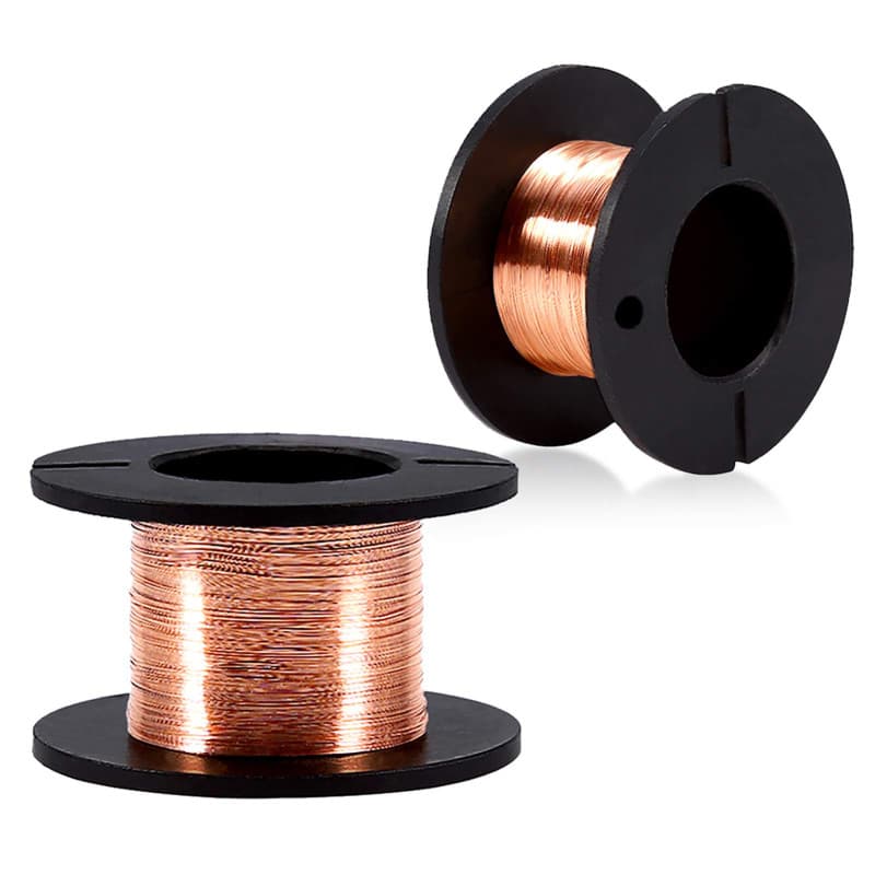 5pcs Fil Émaillé en Cuivre 0,1 mm, Enameled Copper Wire, Diameter 0.1mm Length 12m Enamelled Repair Wire pour Raccordement Soudu