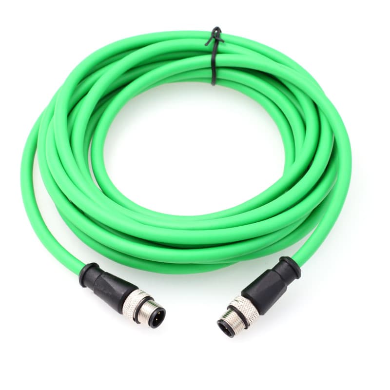 HangTon M12 Network Profinet Câble de capteur d'encodeur Ethernet, 4 broches code D vers 4 broches D-codé CAT5e pour automatisat