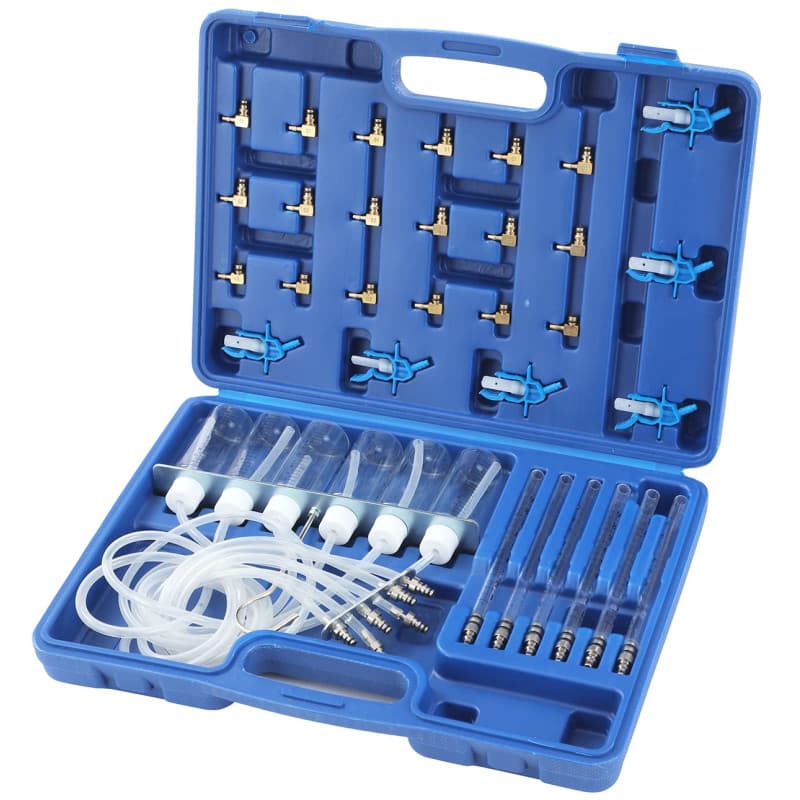KATSU Débitmètre de Retour d'injecteur Testeur d'huile de Fuite 6 Cylindres Adaptateur à Rampe Commune Ligne de Carburant Fuite