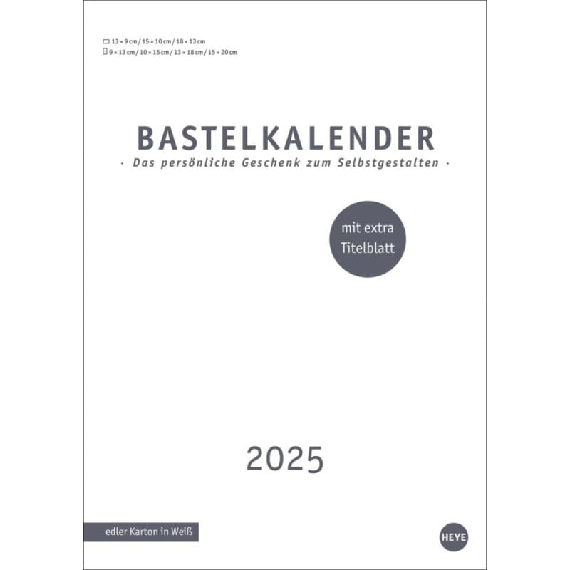 Calendrier de bricolage blanc A4 2025 de qualité supérieure : personnalisez votre calendrier mural 2025 selon vos envies : calen