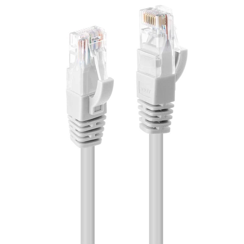 Câble Réseau Rigide UTP 6ème Catégorie LINDY 48097 Blanc 10 m 1 Unité