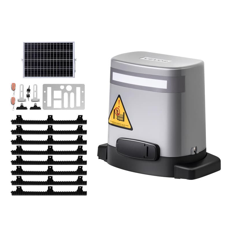 VEVOR Motorisation de Portail Coulissant, 280 W, Ouvre-portail Solaire Électrique pour Portes 20 m et Charge 816 kg, Moteur de P
