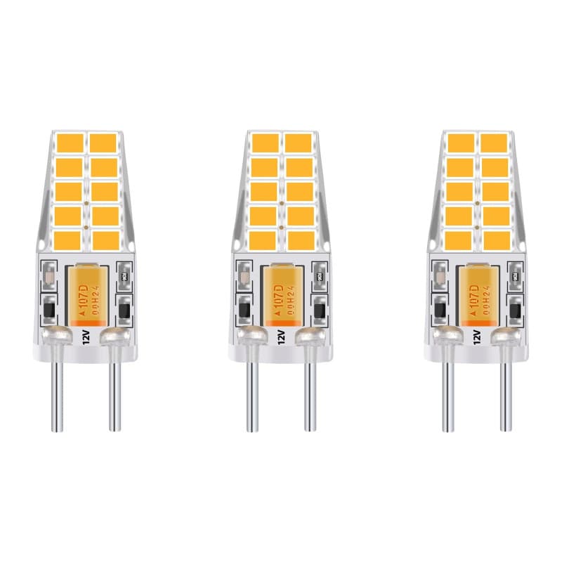 Bonlux 3-PCS 3W 12V G6.35 LED Ampoule Culot T3 / T4 / T5 G6.35 / GY6.35 Base Blanc chaud 3000K Remplacement de 30W Ampoule Halog