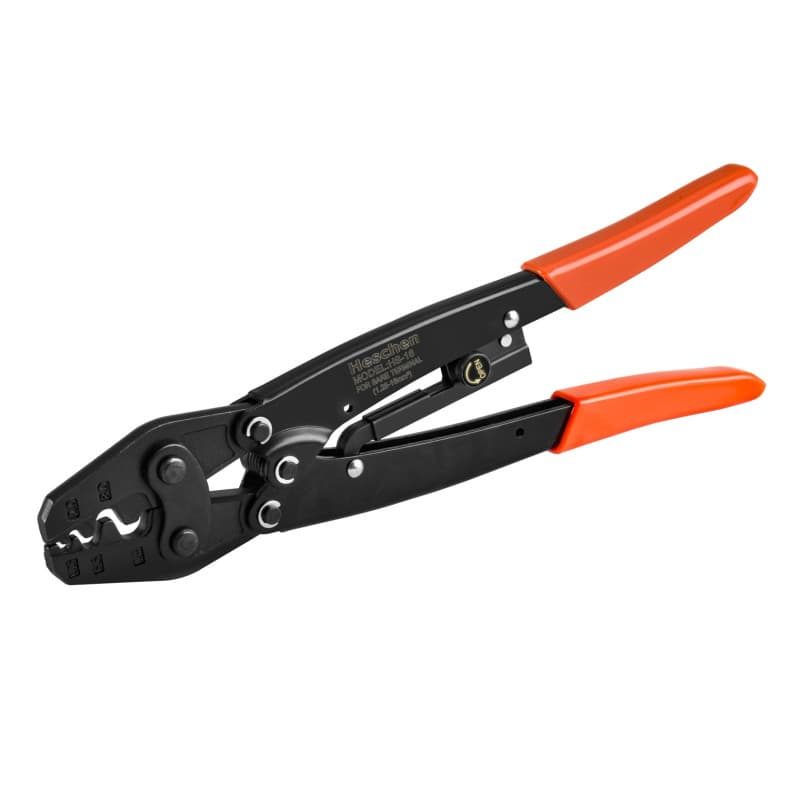 Heschen Pince à sertir à cliquet HS-16 pour bornes non isolées de 1,5 à 16 mm² (15-5 AWG) (type point)