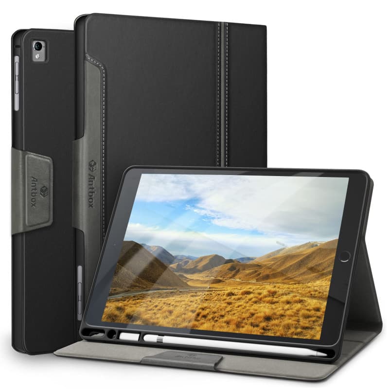 Antbox Coque pour iPad 9,7 Pouces (6e/5e Génération) /iPad Pro 9,7 Pouces/iPad Air 2e/1e Génération, Étui de Protection avec Por