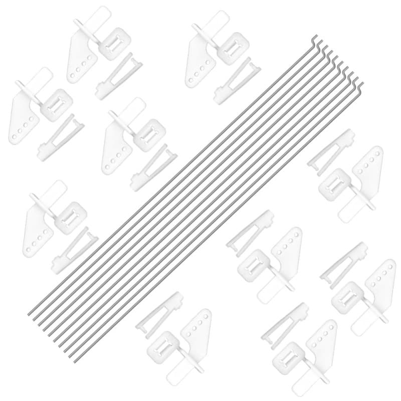 WMYCONGCONG Lot de 10 tiges de poussée en Acier de 1,2 x 210 mm + 10 Klaxons de Micro contrôle en Nylon 21 x 11 mm 4 Trous pour