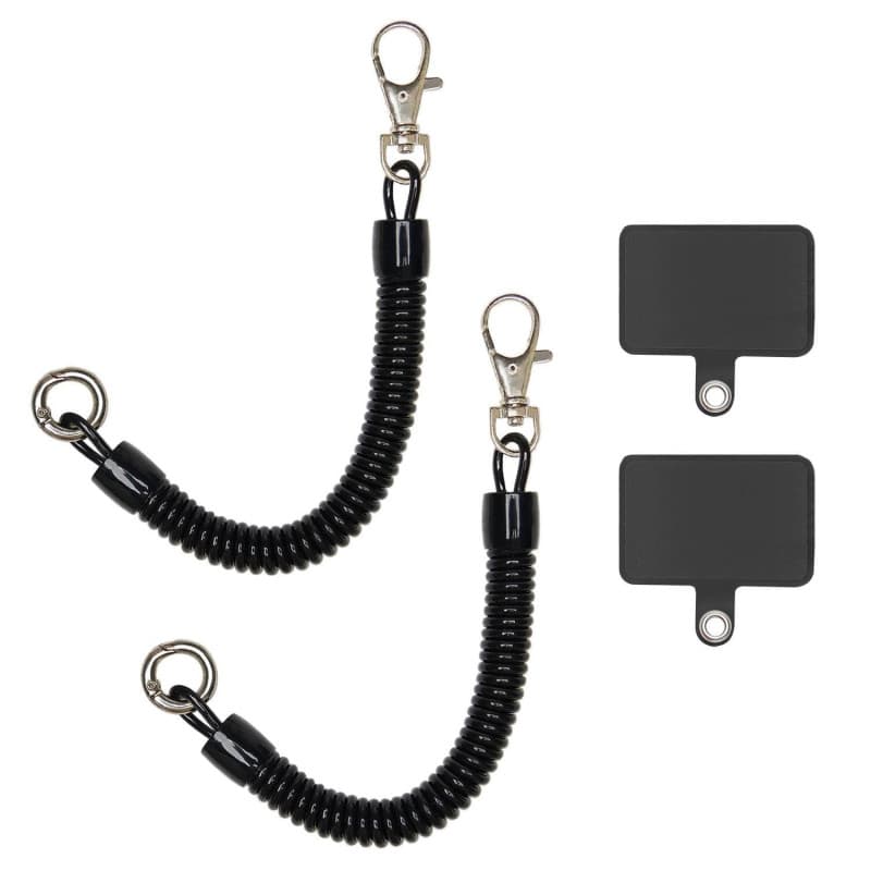 CVDYWDJIE 2 Cordons À Ressort pour Téléphone Portable Et 2 Coussinets Arrière, Corde Anti-Perte pour Téléphone Portable, Cordon
