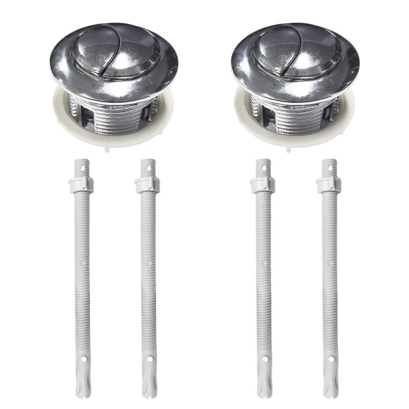 Lot de 2 boutons de chasse d'eau de WC, accessoires de remplacement pour chasse d'eau, boutons de chasse d'eau de salle de bain