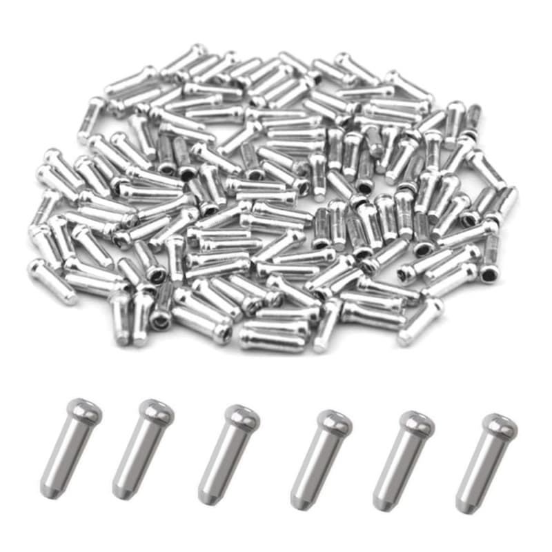 Capuchons D'extrémité de Câble de Frein en Alliage D'aluminium,100Pcs Embout de Câble de Vélo Embout Gaine Fixation Câble Frein
