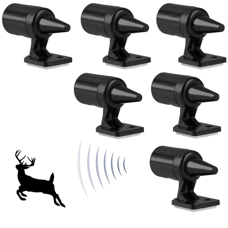 YUBBYSTU 6-Pack sifflet ultrason anti gibier, Sifflets de Cerf d'Avertissement de la Faune Ultrasonique, Sifflets de Cerf Averti