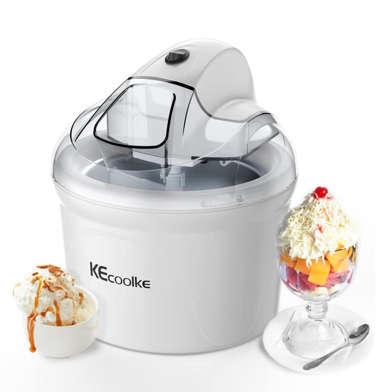 Machine à crème glacée, machine à crème glacée électrique Soft Serve fait maison KECOOLKE Yaourt glacé 1.5 L, sorbet, gelato, Bl
