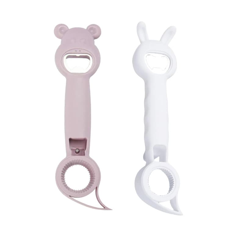 Dryxog 2 pièces Kit Décapsuleur Easy Jar Ouvre-Bocaux Multifonctions 4 en 1 Ouvre-Boîte Manuel Décapsuleur Bouteille Bière Tire-