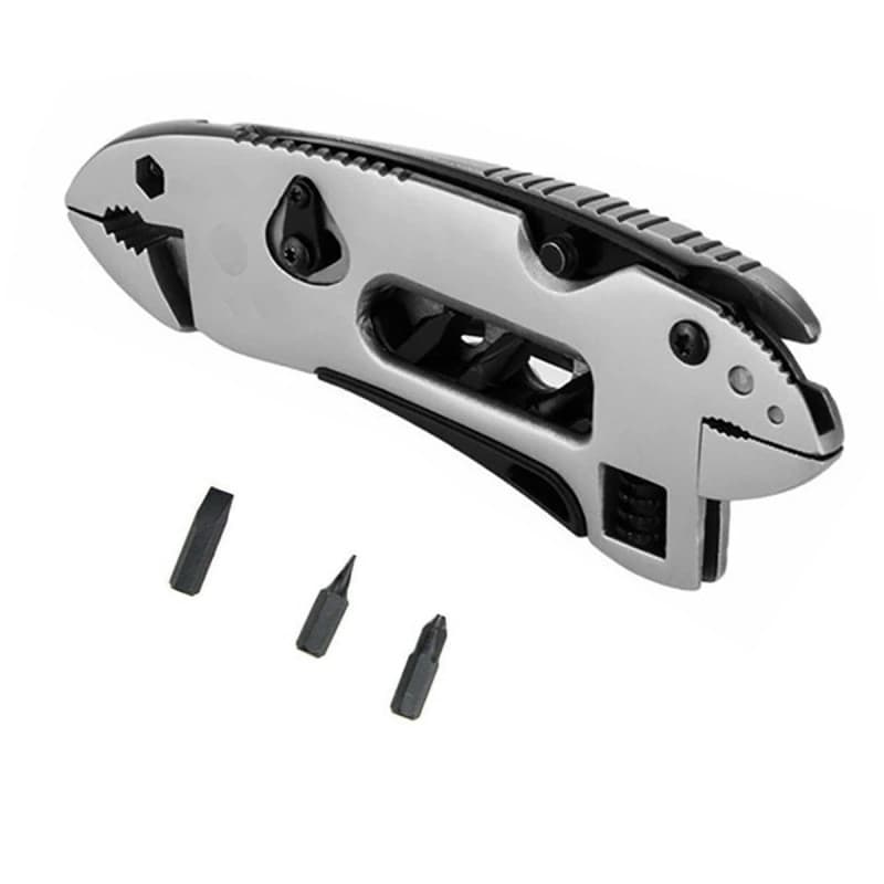 WANGCL Clé à outils multifonction avec 7 outils portable pliable multifonction réglable en acier inoxydable