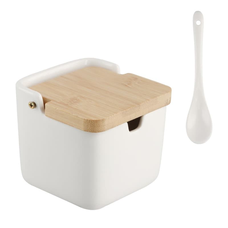 Ziyonix Céramique Sucrier Seasoning, Sucrier en céramique Pot de Sel Bouteille D'assaisonnement En Céramique Poitrine et Cuisine