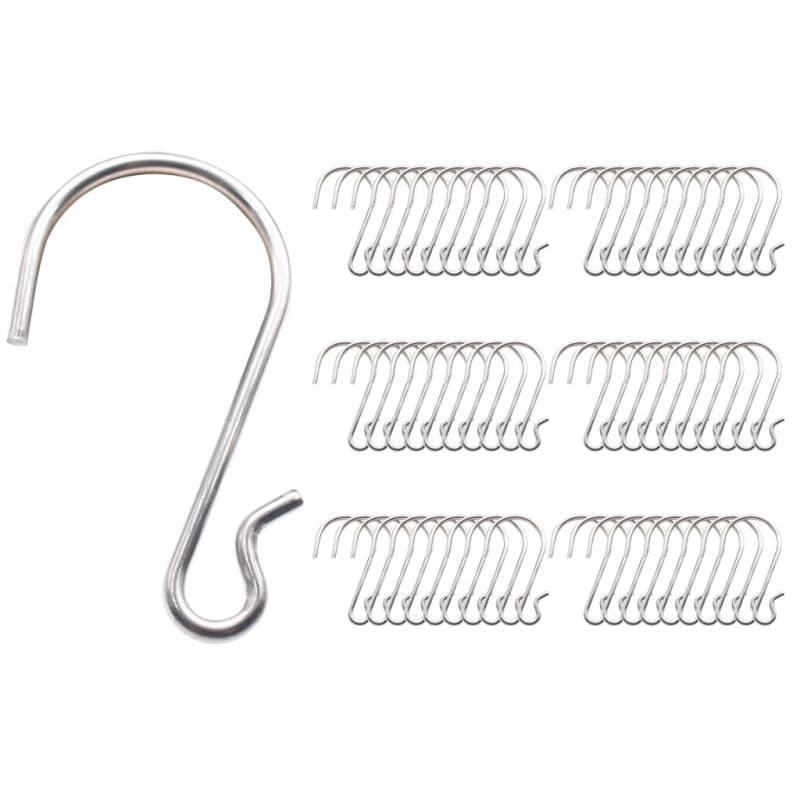 Abiyou 60 Pièces Crochet S Acier Inoxydable, Crochets en S, Crochets en Forme de S, Forme de S Crochets en Métal, Crochets en S