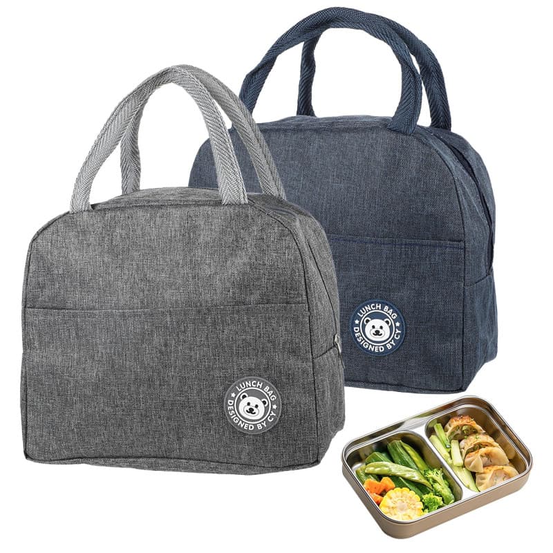 2 Pièces Sac Isotherme à Repas-Sac repas isotherme-6 L Lunch Bog avec Feuille d'Aluminium Isolée-Convient pour le Bureau et piqu