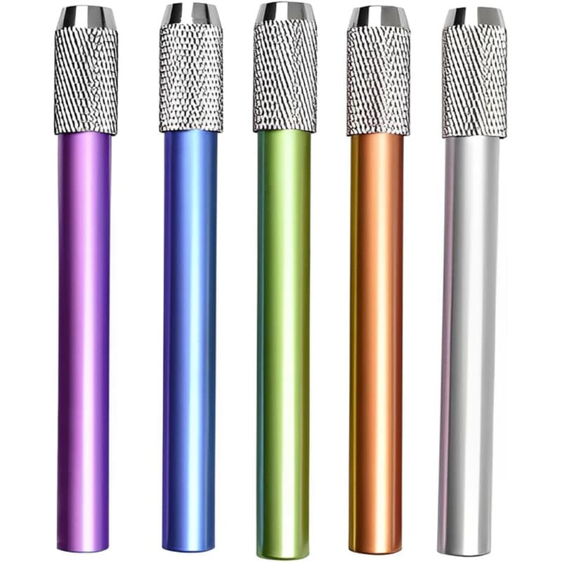 Lot de 5 rallonges de crayon, couleur réglable, avec poignée en métal, pour croquis, école, malaterie
