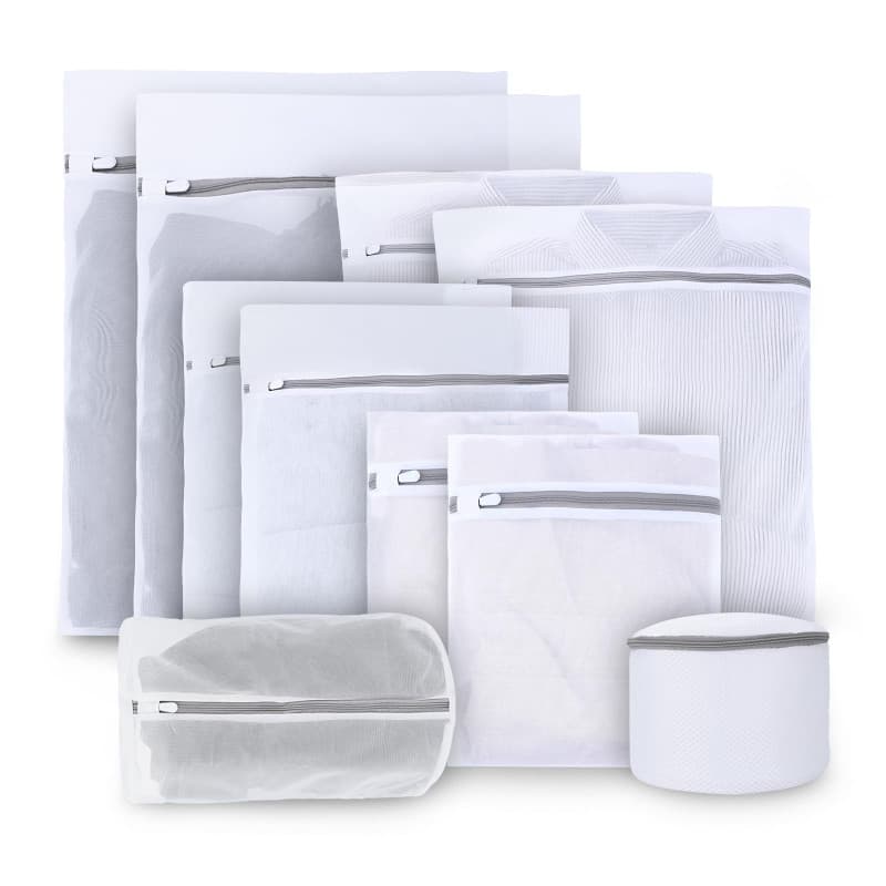 Lot de 10 sacs à linge solides avec fermeture éclair en maille - Idéal pour le linge délicat, les sous-vêtements, les chaussette