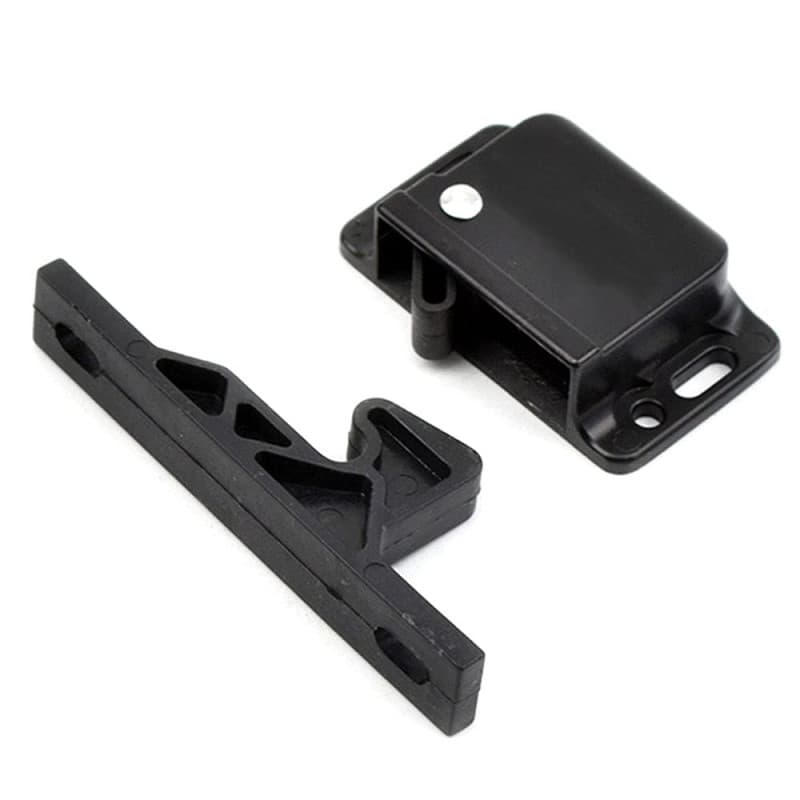ANCLLO C3-803 Series Loquet de préhension passivé en plastique avec ressort bleu, traction 13N, noir