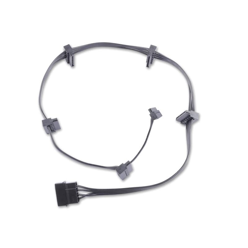 ELFJMZP Lot de 6 rallonges d'alimentation SATA robustes 72 cm - Fils de cuivre étamé 18 AWG - Server/NAS/RAID Ready - CE/RoHS