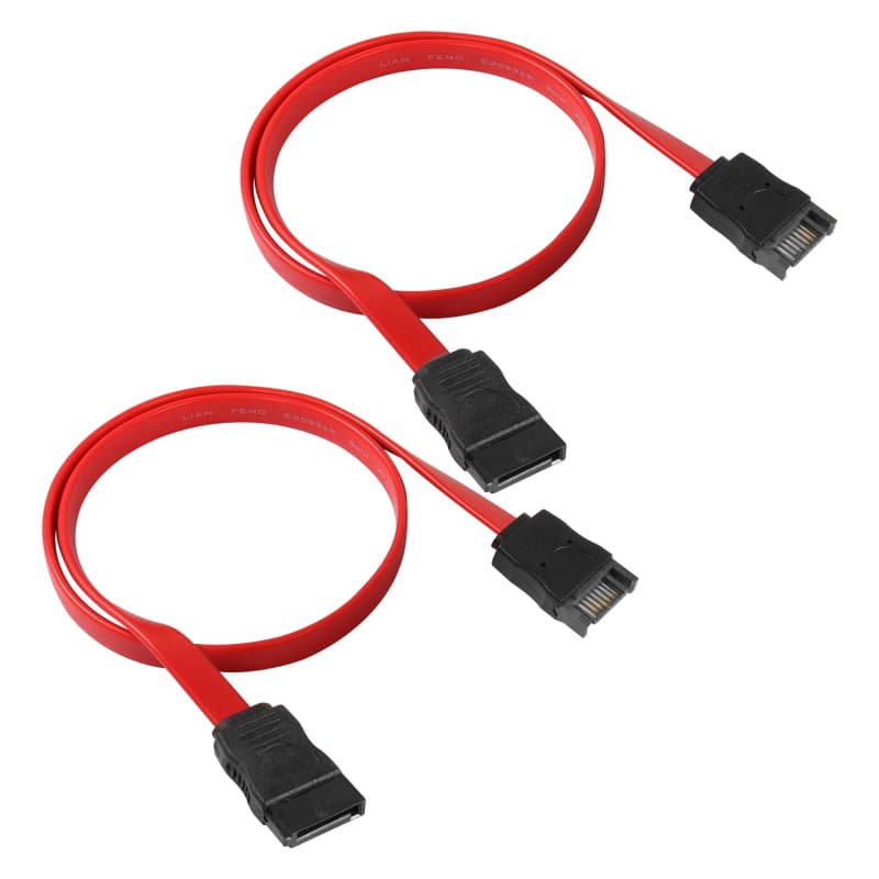 MEIRIYFA Câble d'extension SATA 7 broches mâle vers SATA femelle, 2 câbles d'extension de données SATA 7 broches – 50 cm