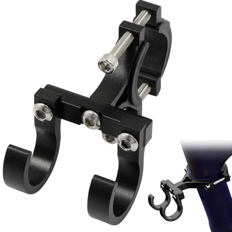 Scooter Avant Crochet Trottinette Suspension - Universel Double Tête Accessoires de Montage en Alliage D'aluminium pour Sacs Vél