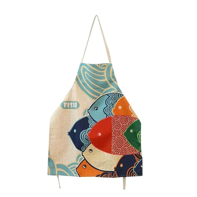 Cisixin Cartoon Motif Tablier Toile en Coton, Tablier de Cuisine pour Fille et Femme